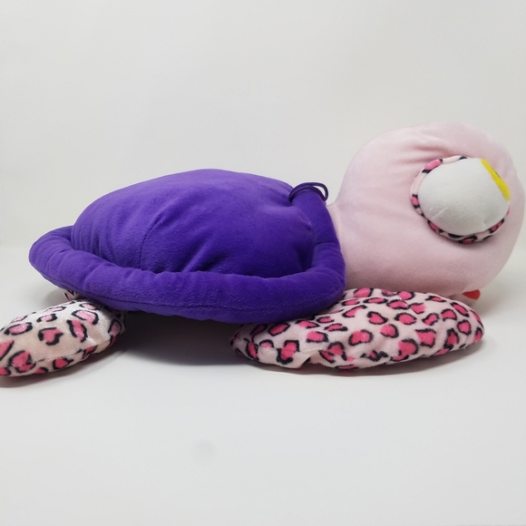 Vintage Y2K Pink Purple Sea Turtle Toy Factory Stuffed Animal NWT Large Plush - Picture 8 of 12